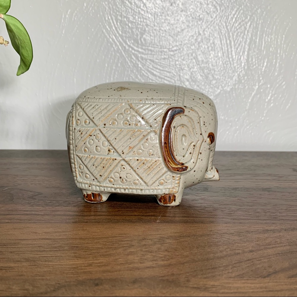 Small pottery elephant bank